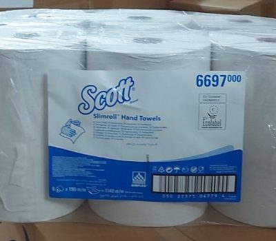 6 גלילי מגבות נייר 6697 ( 190 מטר ) AIRFLEX SLIMROLL KIMBERLY